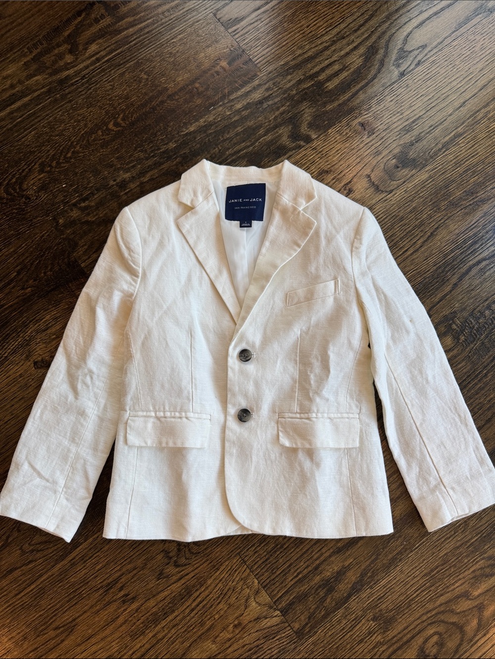 White J&J suit jacket